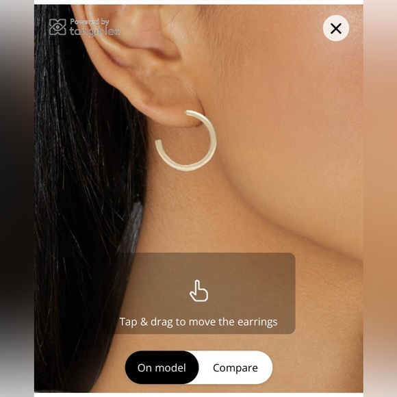 NWT Coach Medium Signature Hoop Earrings in Rose Gold - Picture 5 of 5